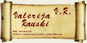 Valerija Rauški vizit kartica